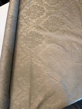 Neutral Damask Fabric Roll - Elegant Beige